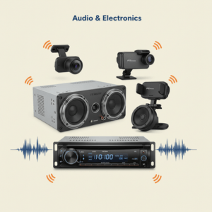 “Automotive audio and electronics products for enhanced in-car entertainment and technology”