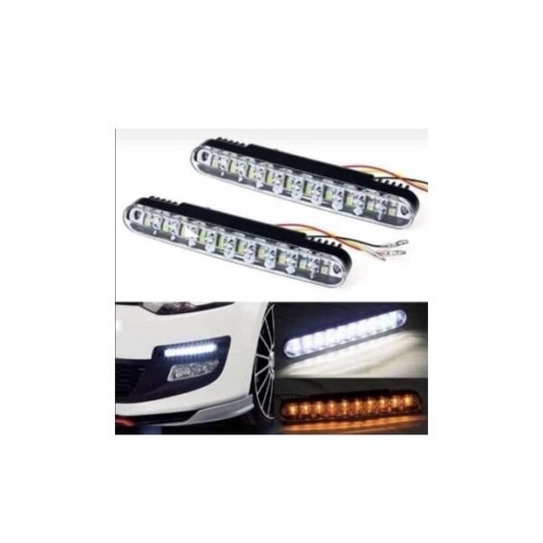 Universal car front support LED light bar mounted on adjustable brackets, shown on white background.
