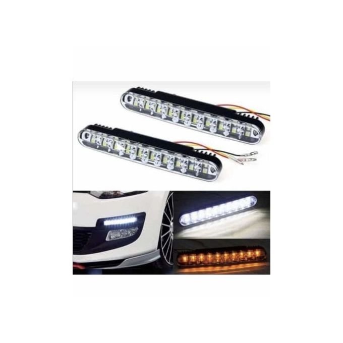 Universal car front support LED light bar mounted on adjustable brackets, shown on white background.