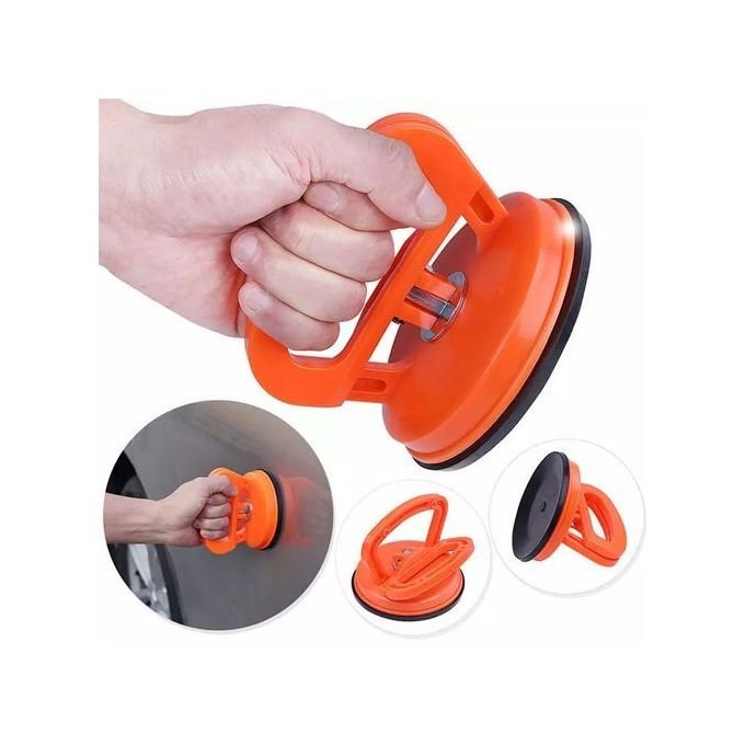 5.5-inch suction-cup car dent repair puller with orange handle on white background.
