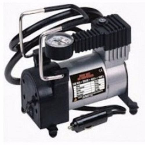 Portable mobile tire pump/air inflator for cars, buses, and trucks on white background.