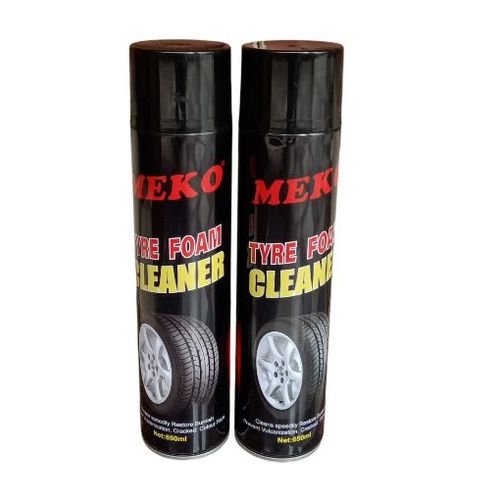 650 ml Mega Tyre Foam Cleaner and Shine spray bottle on white background.