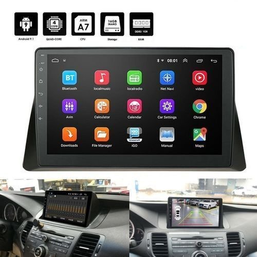 Android car stereo head unit with touchscreen and GPS navigation system, designed for Honda Accord 2008–2013, on white background.