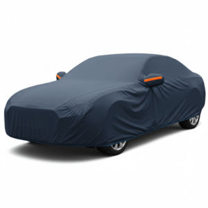 “All-weather car cover protecting a parked vehicle from sun and rain”
