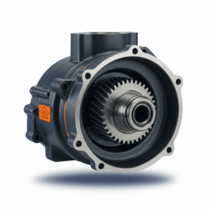 “Heavy-duty PTO unit for truck transmission system on display”