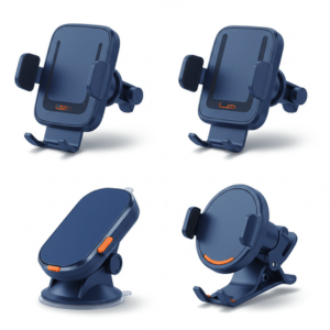 “Adjustable car phone mount for dashboard or windshield use”