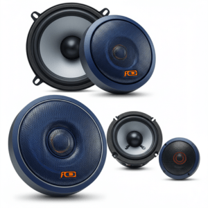 “High-quality car speakers for clear audio and powerful bass”