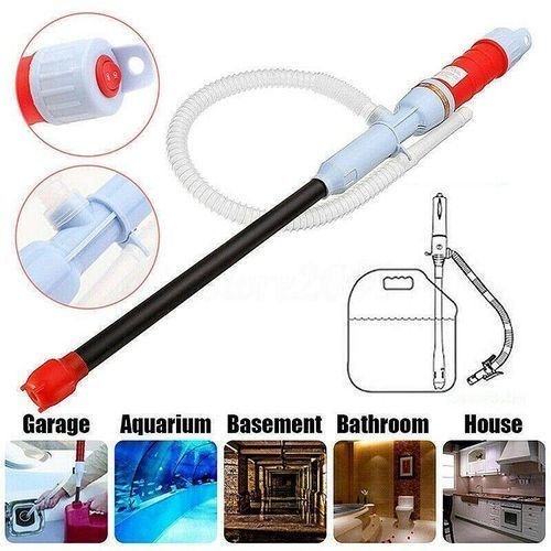 Battery-operated auto liquid transfer siphon pump for petrol, oil, water and more