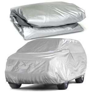 Full-size car body cover for large SUVs like Toyota Land Cruiser, shown covering a vehicle